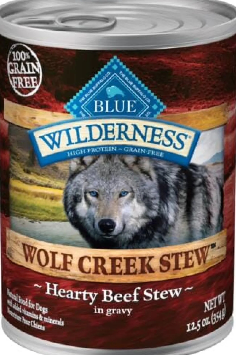 Blue Buffalo Wilderness High-Protein Wolf Creek Stew Beef Stew in Gravy Canned Dog Food - 12.5 Oz - Case of 12
