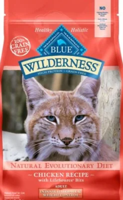 Blue Buffalo Wilderness High-Protein Hairball Control Chicken Dry Cat Food - 5 Lbs