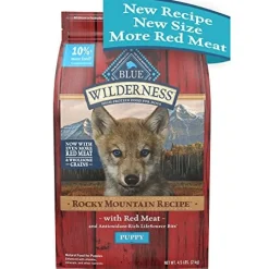 Blue Buffalo Wilderness Puppy High-Protein Rocky Mountain Recipe Natural Red Meat with Grains Dry Dog Food - 4.5 Lbs