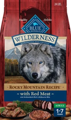 Blue Buffalo Wilderness Rocky Mountain Recipe High-Protein Dry Dog Food - 24 Lbs
