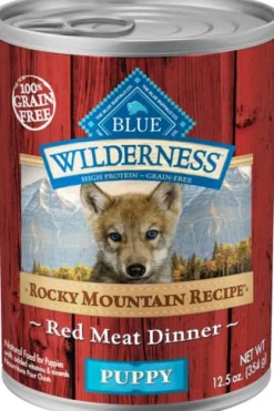 Blue Buffalo Wilderness Rocky Mountain Recipe Grain-Free Puppy Canned Dog Food - 12.5 Oz - Case of 12