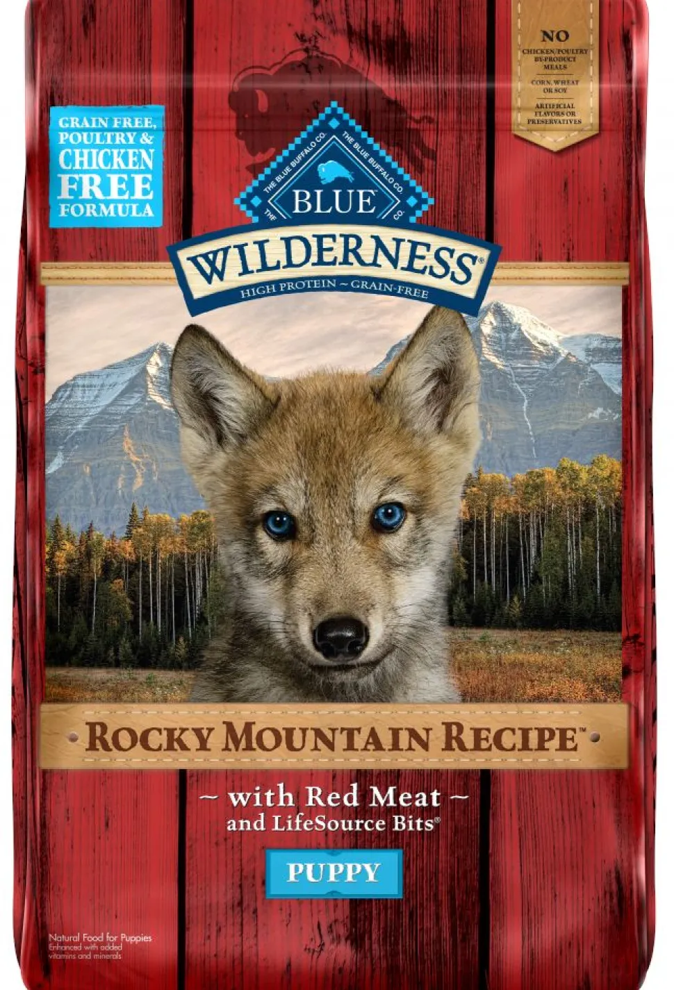 Blue Buffalo Wilderness Rocky Mountain Grain Free Natural Red Meat High Protein Recipe Puppy Dry Dog Food