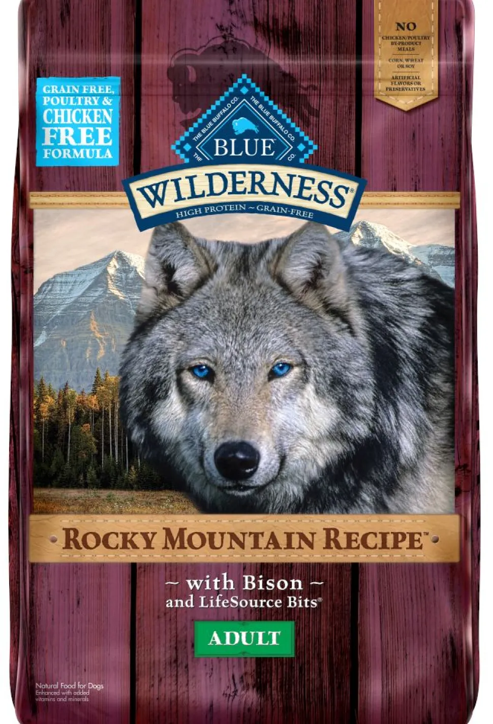 Blue Buffalo Wilderness Rocky Mountain Grain Free Bison High Protein Recipe Adult Dry Dog Food