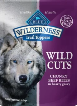 Blue Buffalo Wilderness Trail Toppers Wild Cuts Beef and Gravy Canned Dog Food - 3 Oz - Case of 24