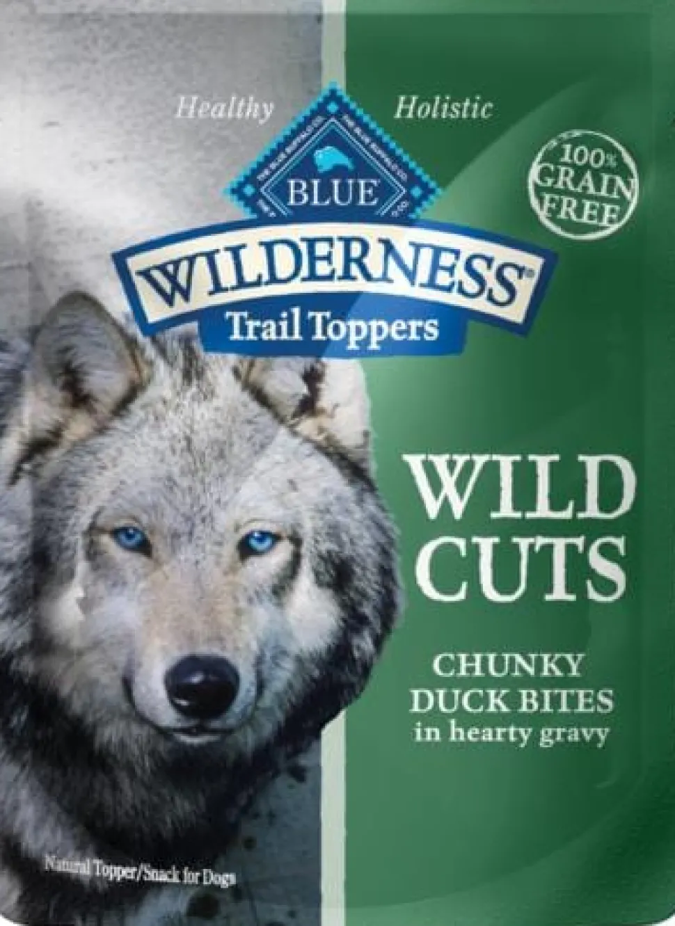 Blue Buffalo Wilderness Trail Toppers Wild Cuts High-Protein Chunky Bites Duck Wet Dog Food - 3 Oz Pouch - Case of 24