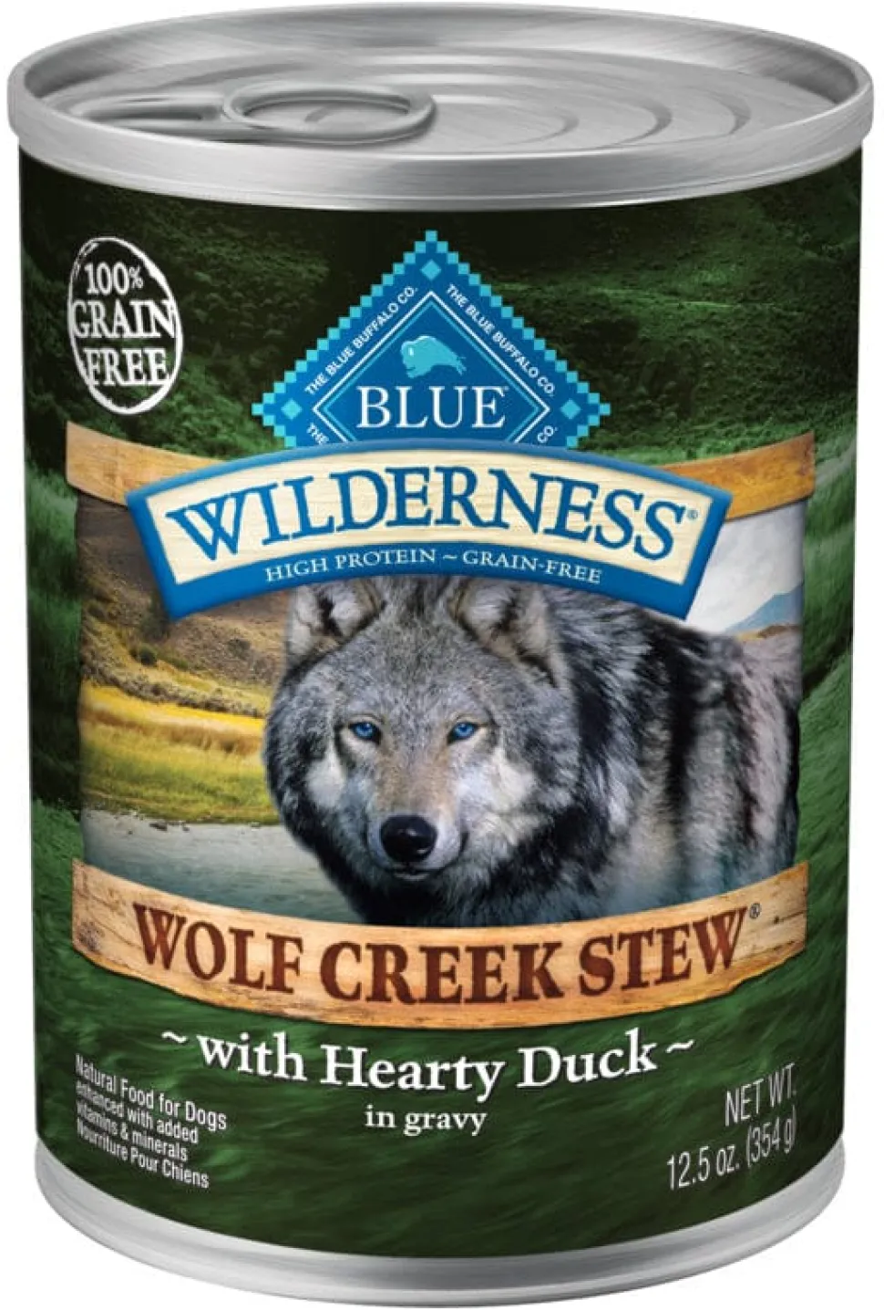 Blue Buffalo Wilderness Wolf Creek Stew Hearty Duck Stew Canned Dog Food