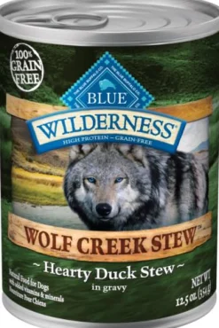 Blue Buffalo Wilderness Wolf Creek Duck Stew Canned Dog Food - 12.5 Oz - Case of 12