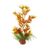 Blue Ribbon Colorburst Florals Gravel Base Plant Large Orange Bush Plant Tank Accessory