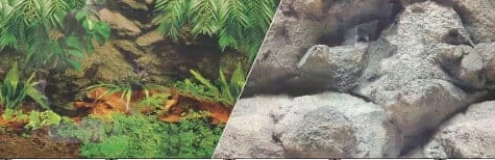 Blue Ribbon Double-Sided Rainforest/Boulder Aquarium Background - 12 In X 50 Ft