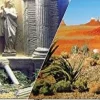 Blue Ribbon Double-Sided Underwater Atlantis/Desert Aquarium Background - 19 In X 50 Ft