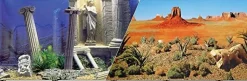 Blue Ribbon Double-Sided Underwater Atlantis/Desert Aquarium Background - 19 In X 50 Ft