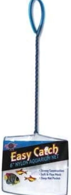 Blue Ribbon Easy Catch Fine Mesh Nylon Aquarium Net Blue - 6 In