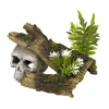 Blue Ribbon Exotic Environments Jungle Skull Hideaway with Plants Tank Accessory