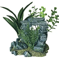 Blue Ribbon Exotic Environments Rock Arch With Plants Small Tank Accessory