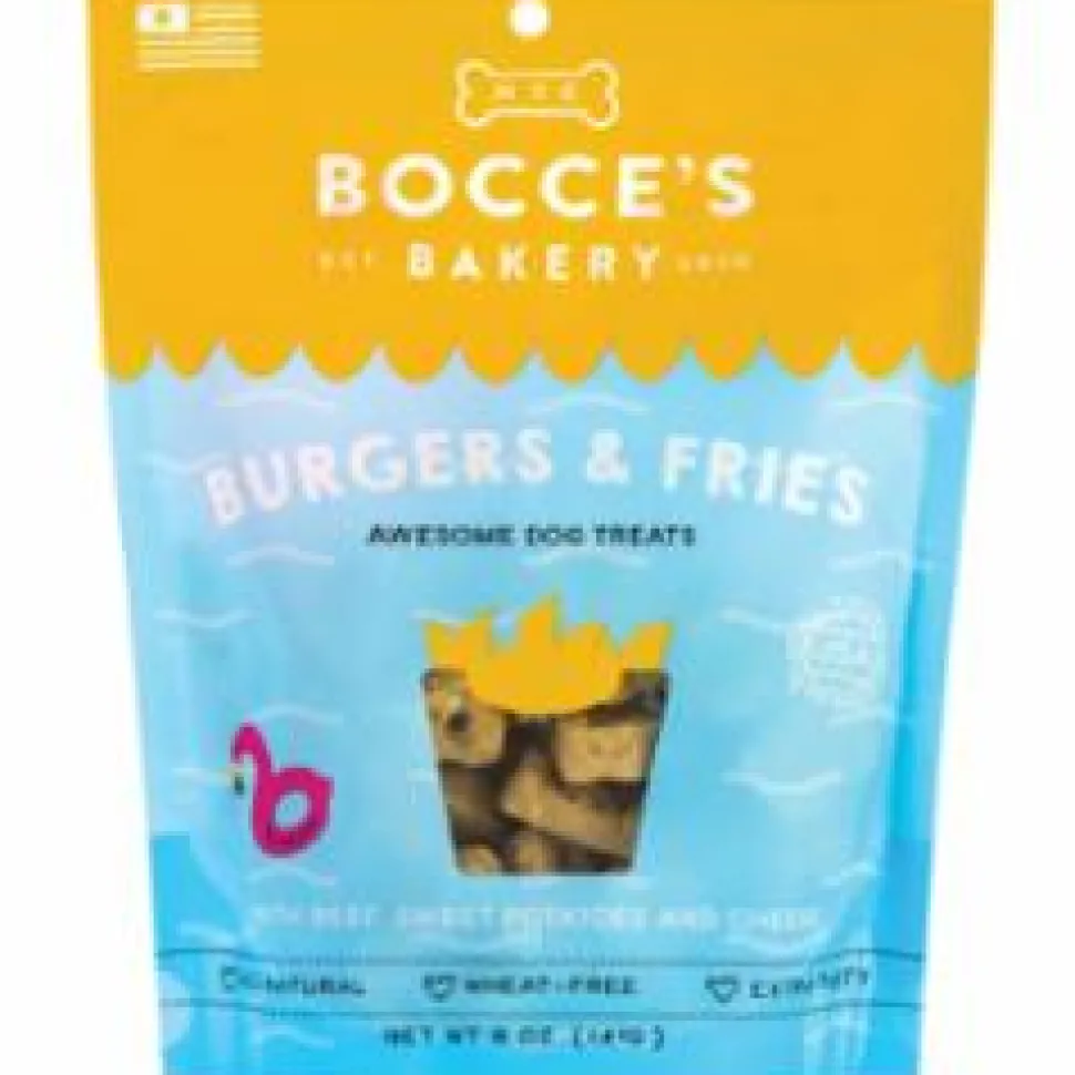 Bocce's Bakery Burgers and Fries Dog Bisuits - 5 Oz
