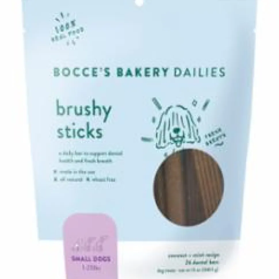 Bocce's Bakery Dog Brushy Dental Chew Sticks - Small - 13 Oz