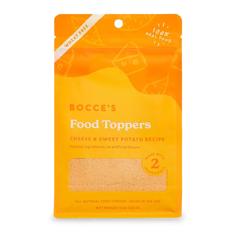 Bocce's Bakery Made in USA Wheat-Free Cheese and Sweet Potato Dog Food Topper - 8 Oz
