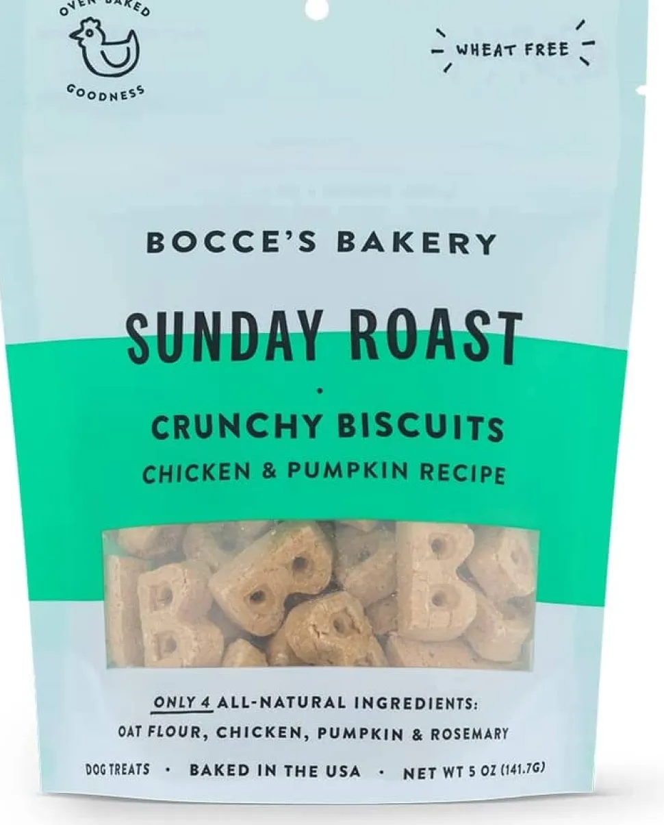 Bocce's Bakery Sunday Roast Dog Biscuits - 5 Oz