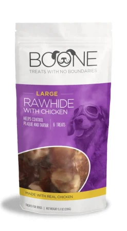 Boone Chicken Drizzled Knotted Bones Mass Natural Dog Chews - Chicken - Large - 6.35 Oz