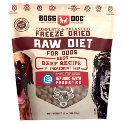 Boss Dog Complete Diet Beef Recipe Freeze-Dried Dog Food - 12 oz Bag