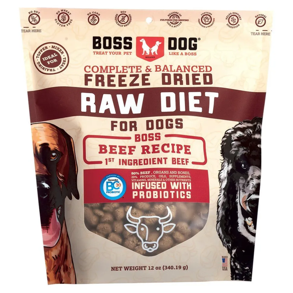 Boss Dog Complete Diet Beef Recipe Freeze-Dried Dog Food - 12 oz Bag