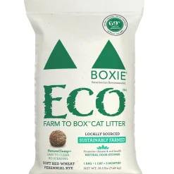 Boxiecat Eco Farm to Box Sustainably Farmed and Sourced Dust-Free Scent-Free Plant Based Kitty Cat Litter - 16.5 Lbs