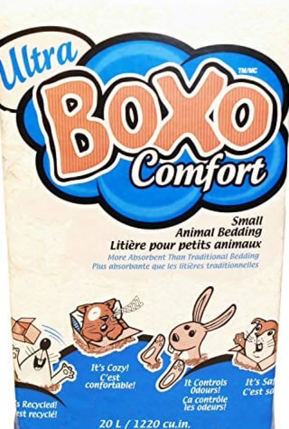 Boxo Comfort Small Animal Bedding - White - 20 L
