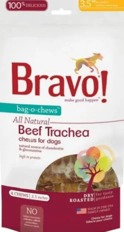 Bravo! Bag-O-Chews Dry Roasted Beef Trachea Dog Treats