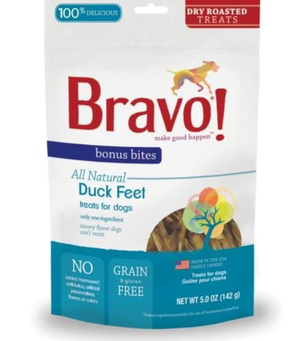 Bravo! Bonus Bites Duck Feet Dry-Roasted Dog Treats