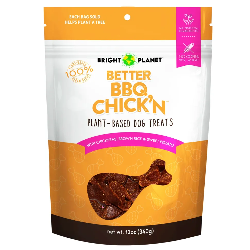 Bright Planet Pet Better BBQ Chick'n Dog Treat - 12 Oz