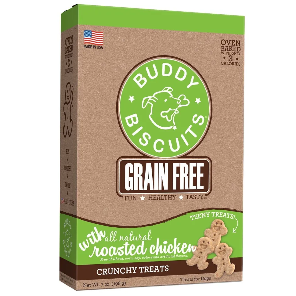 Buddy Biscuits Grain-Free Teeny Rotisserie Chicken Baked Dog Treats - 7 oz Bag