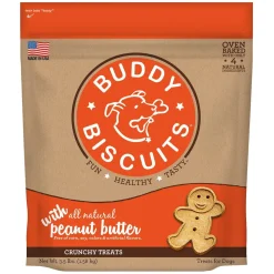 Buddy Biscuits Peanut Butter Original Baked Dog Treats - 3.5 lb Bag