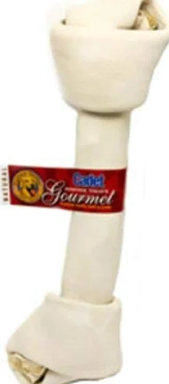 Cadet Gourmet Knotted Rawhide Bone Natural Dog Chews - Natural - 10 - 11 In