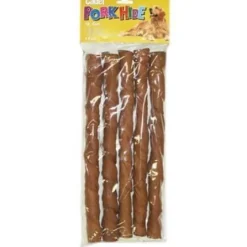 Cadet Gourmet Porkhide Twists Natural Dog Chews - Pork - 10 In - 5 Pack