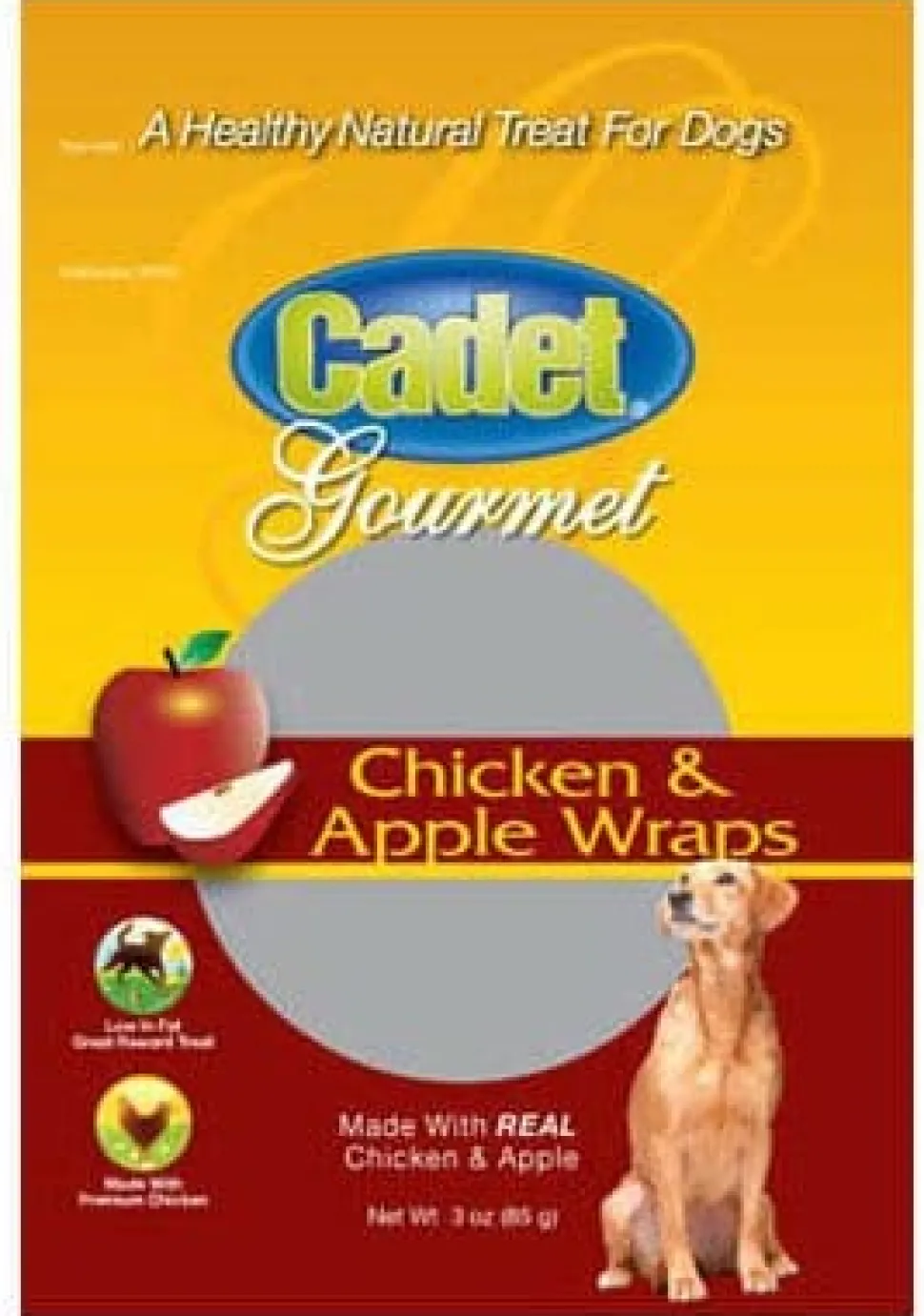 Cadet Gourmet Wraps Natural Dog Treats - Chicken and Apple - 3 Oz