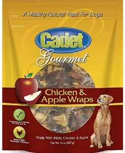 Cadet Gourmet Wraps Natural Dog Treats - Chicken and Apple - 14 Oz