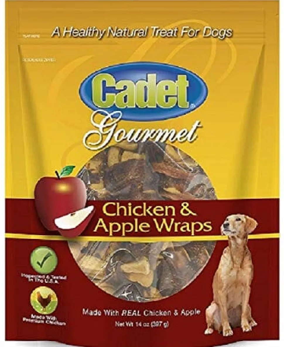 Cadet Gourmet Wraps Natural Dog Treats - Chicken and Apple - 14 Oz
