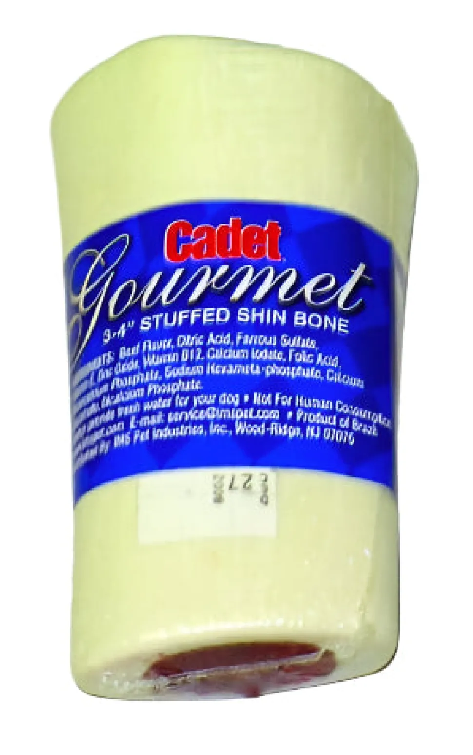 Cadet Stuffed Shin Bone Natural Dog Chews - Beef - 3-4 In - 24 Pack
