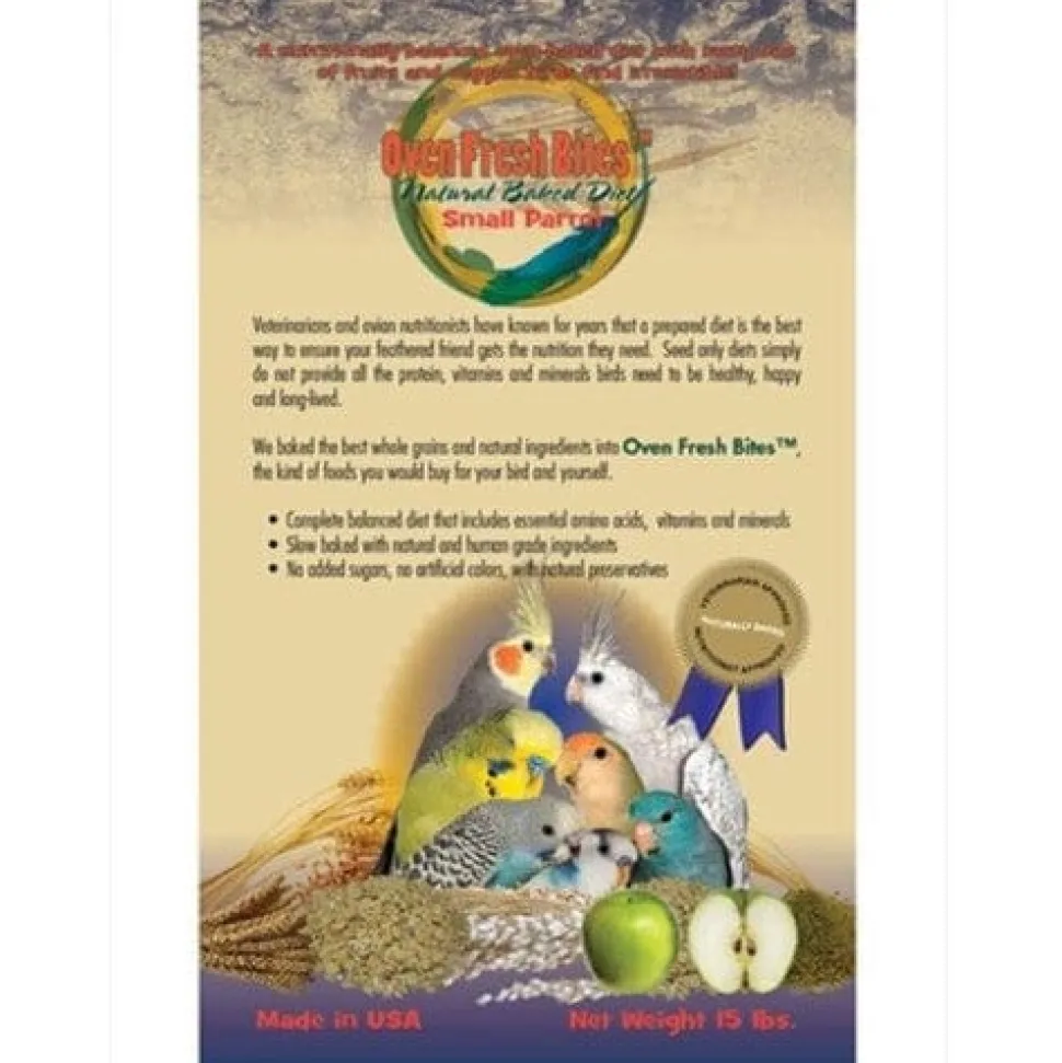 Caitec Oven Fresh Bites Small Parrot Bird Food - 15 lb Bag