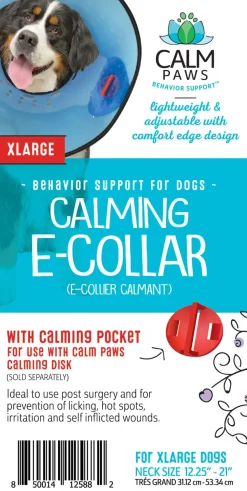 Calm Paws Dog E-Collar - Blue - Extra Large - 12.25 - 21 In