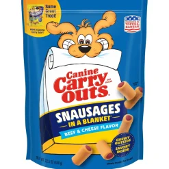 Canine Carry Outs Snausages in a Blanket Dog Treats Beef & Cheese - 22.5 Oz