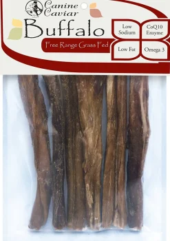 Canine Caviar Buffalo Dog Bully Sticks - 6 Inch - 7 Count