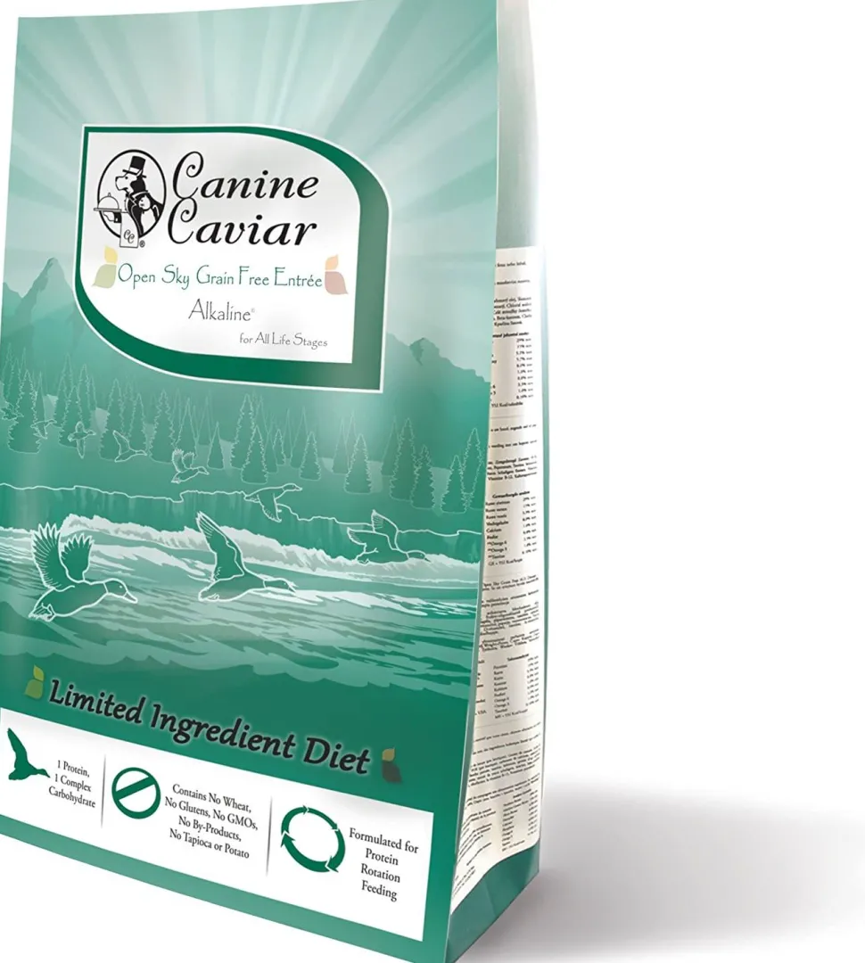 Canine Caviar Open Sky Grain-Free All Life Stages Duck & Quinoa Dry Dog Food - 11 lb Bag