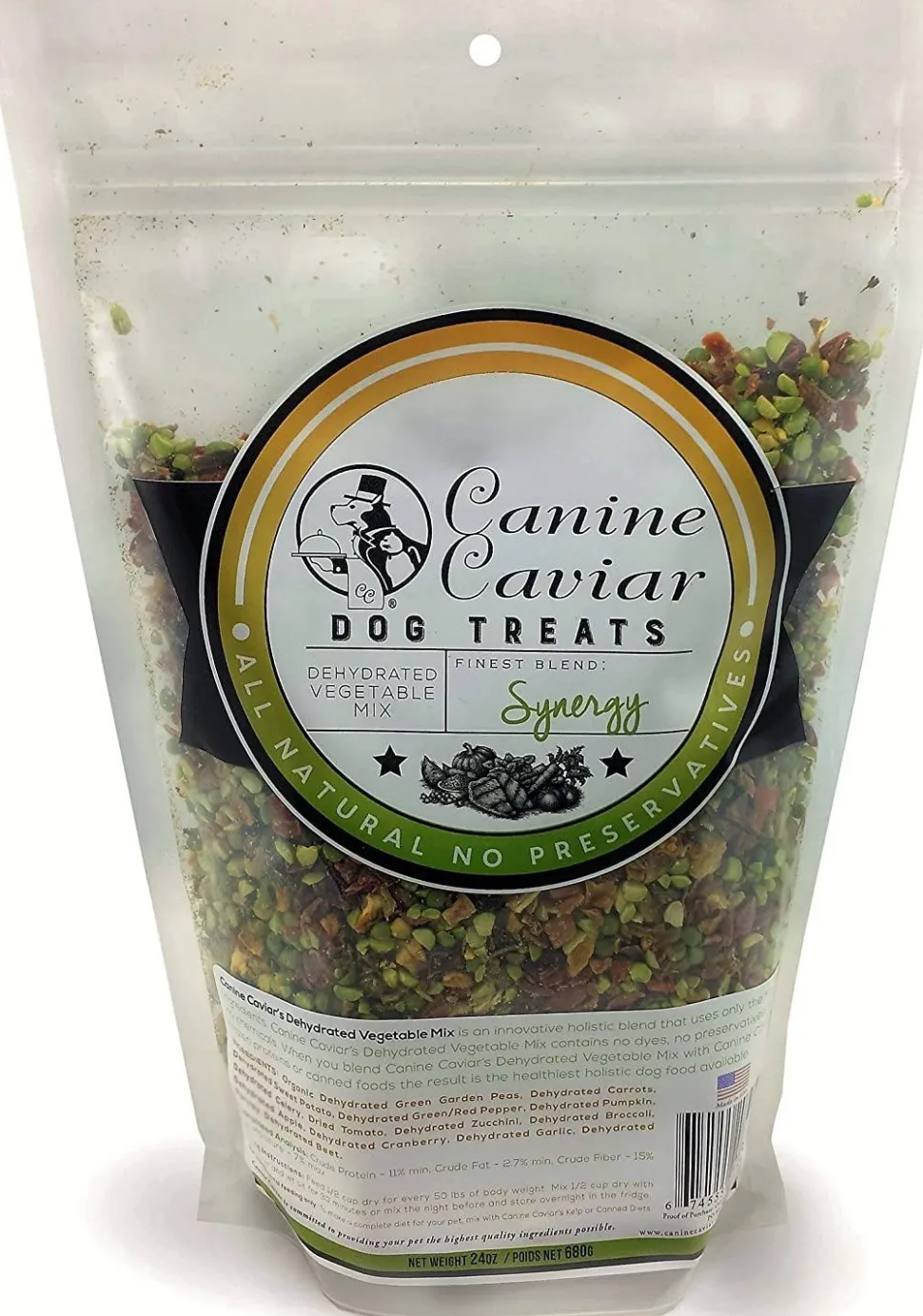 Canine Caviar Synergy Vegetable Mix Dehydrated Dog Food - 24 oz