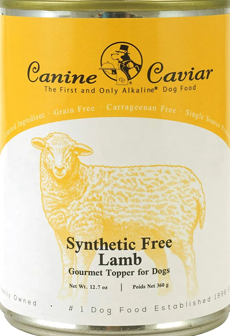 Canine Caviar Synthetic Free and Grain Free Lamb Canned Dog Food - 12.7 oz - Case of 12