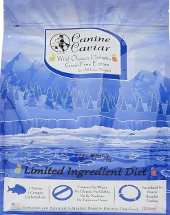 Canine Caviar Wild Ocean Grain-Free All Life Stages Herring & Quinoa Dry Dog Food - 4.4 lb Bag