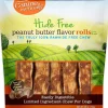 Canine Naturals Hide-Free Mini Roll Peanut Butter Chewy Dog Treats - 2.5 Inch - 4.2 oz - 6 Count