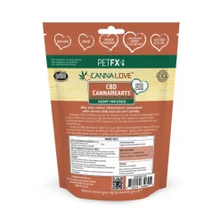 CannaLove CannaHearts CBD Dog Supplement 4.5mg Vegan Bacon - 12 Oz