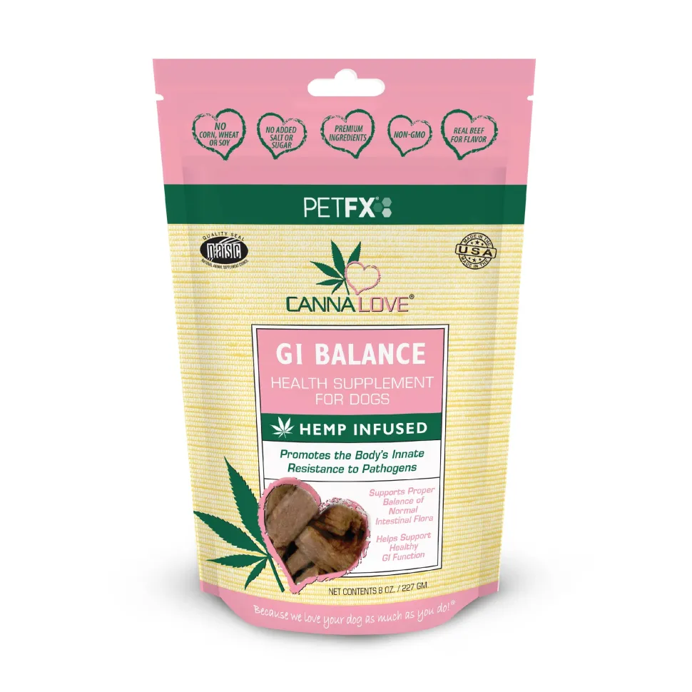CannaLove GI Balance Hemp Infused Dog Supplement Sticks - 8 Oz