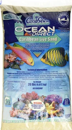 CaribSea Ocean Direct Caribbean Live Sand - 20 lb - Pack of 2
